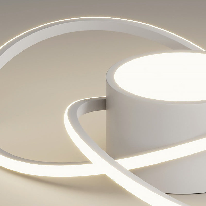 White Flush Mount Lighting Modernism Metal Ceiling Light for Home