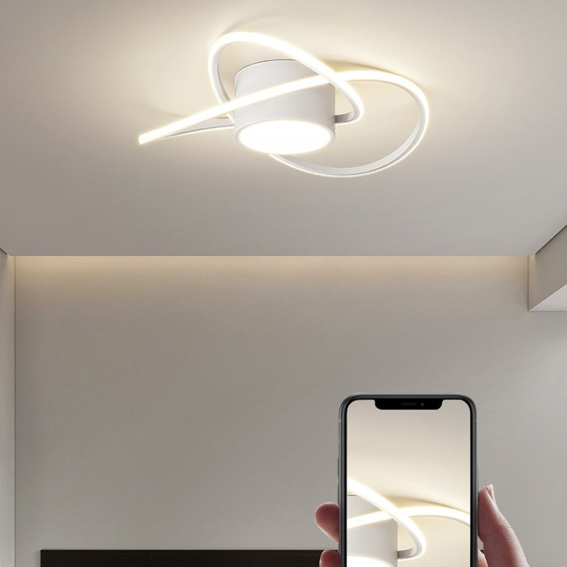 White Flush Mount Lighting Modernism Metal Ceiling Light for Home