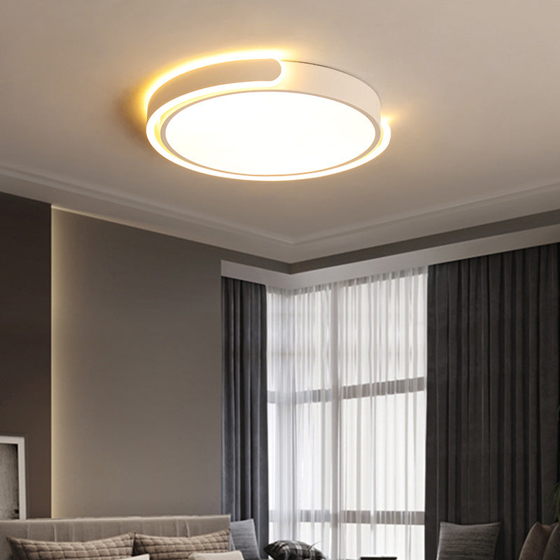 Modernism Metal Ceiling Light White/Black Flush Mount Lighting for Foyer