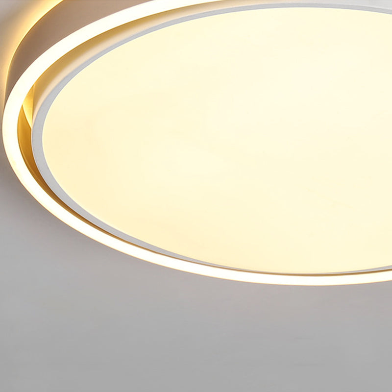 Modernism Metal Ceiling Light White/Black Flush Mount Lighting for Foyer