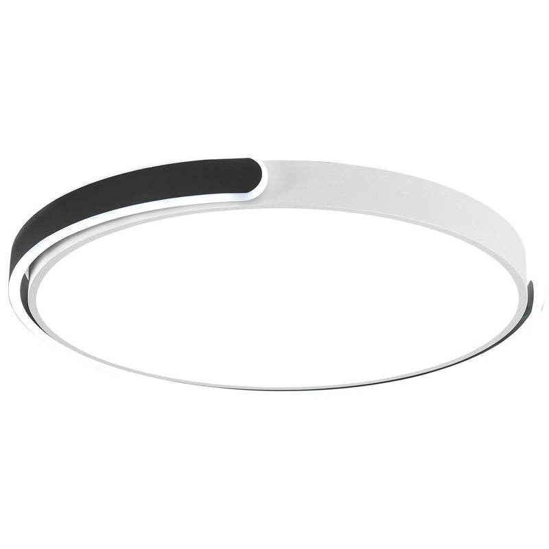 Modernism Metal Ceiling Light White/Black Flush Mount Lighting for Foyer