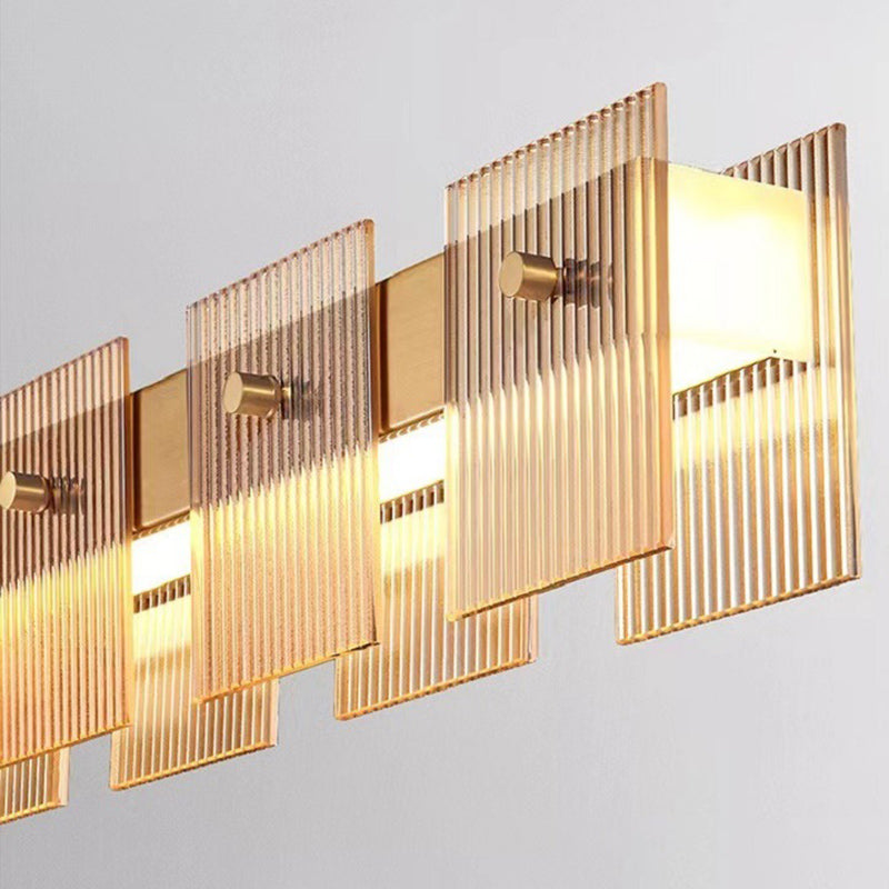 Glass Island Pendant Modern Style Island Light Fixtures for Dining Room