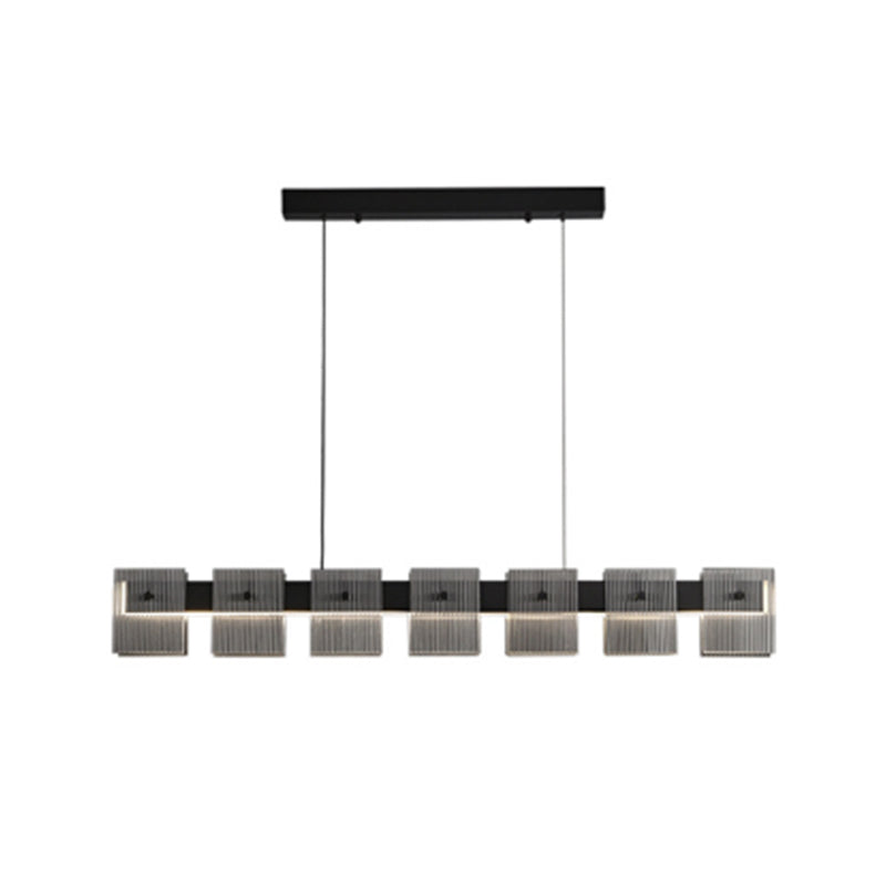 Glass Island Pendant Modern Style Island Light Fixtures for Dining Room