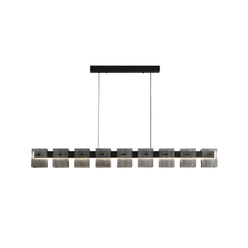 Glass Island Pendant Modern Style Island Light Fixtures for Dining Room