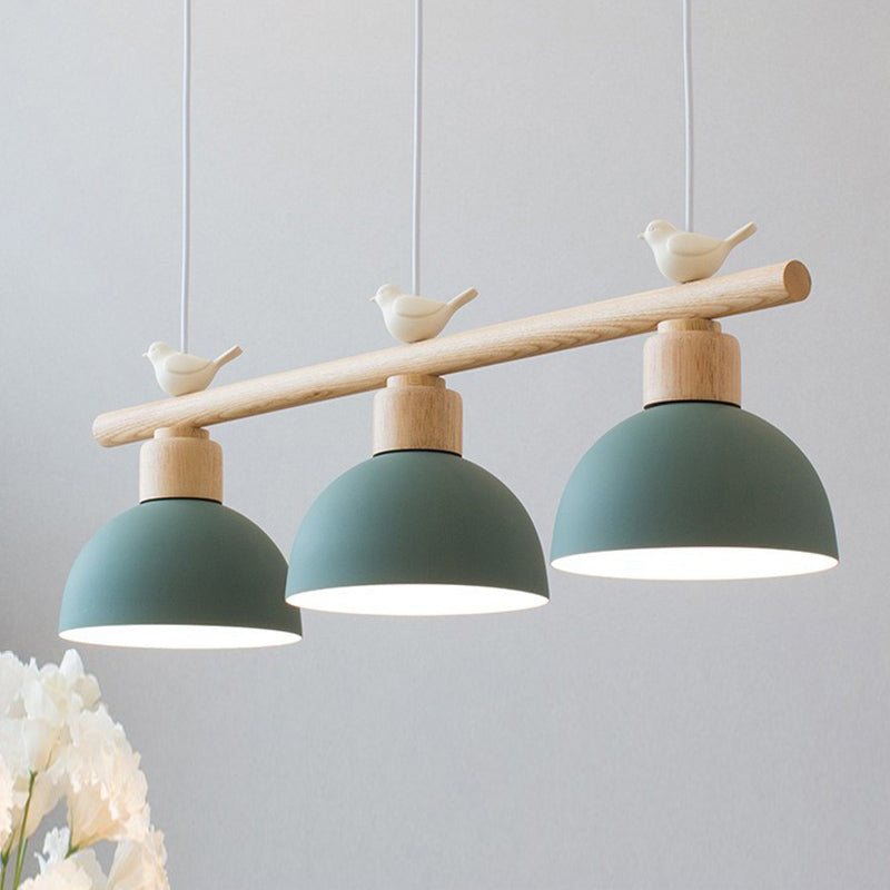 Kids Bowl Suspension Pendant Metal 3 Lights Cluster Pendant Light