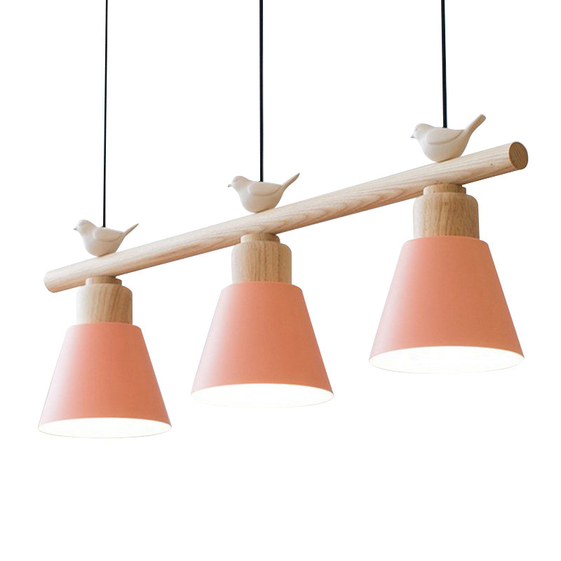 Kids Bowl Suspension Pendant Metal 3 Lights Cluster Pendant Light