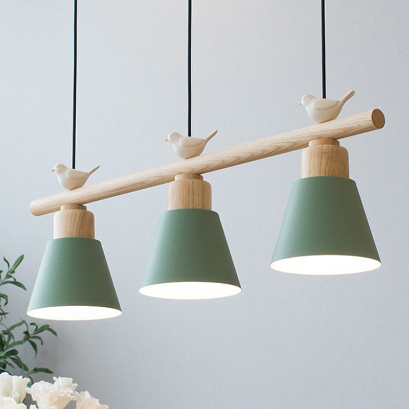 Kids Bowl Suspension Pendant Metal 3 Lights Cluster Pendant Light
