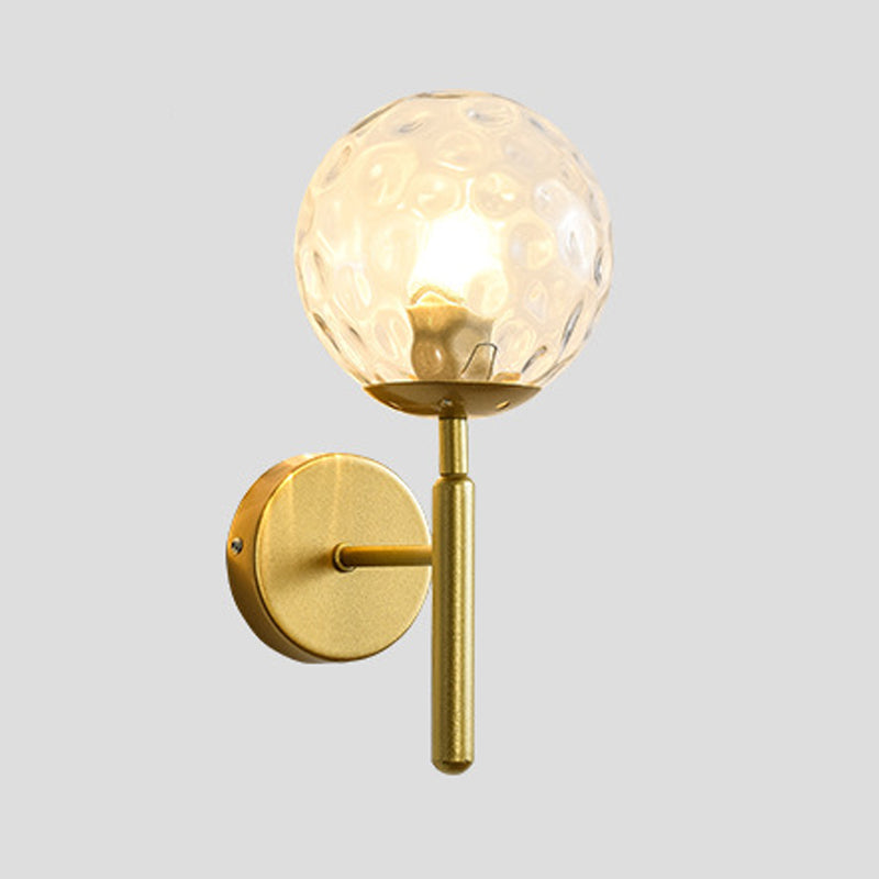 Modern Style Ball Wall Sconce Glass 1 Light Sconces for Bedroom