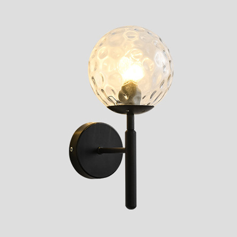 Modern Style Ball Wall Sconce Glass 1 Light Sconces for Bedroom