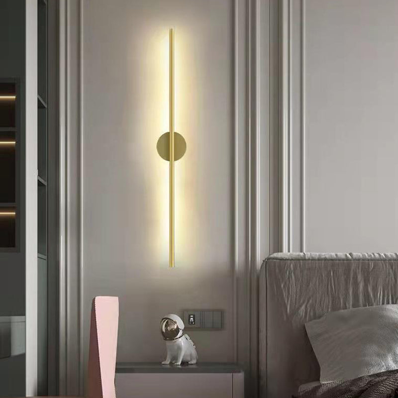 Metal Linear Sconces Indoor Contemporary 1 Light Wall Light Fixture for Bedroom