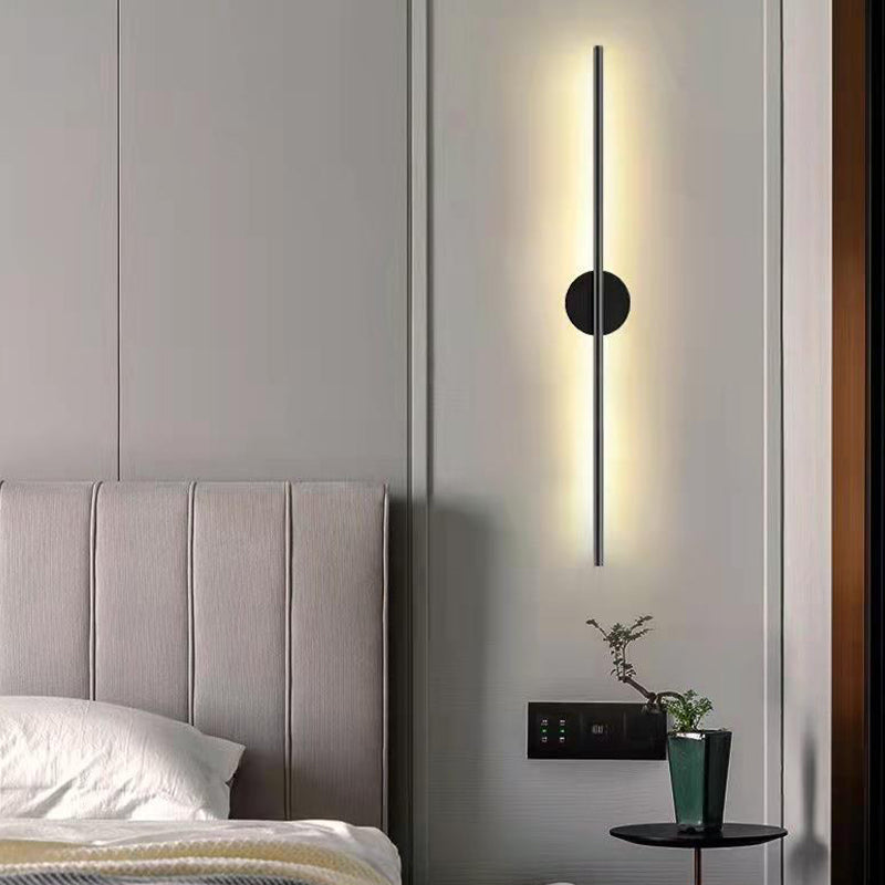 Metal Linear Sconces Indoor Contemporary 1 Light Wall Light Fixture for Bedroom
