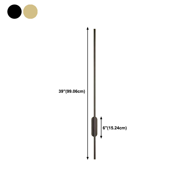 Metal Linear Sconces Indoor Contemporary 1 Light Wall Light Fixture for Bedroom