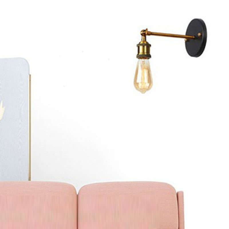 Cone Wall Lighting Industrial Metal 1 Light Rustic Wall Sconces in Black