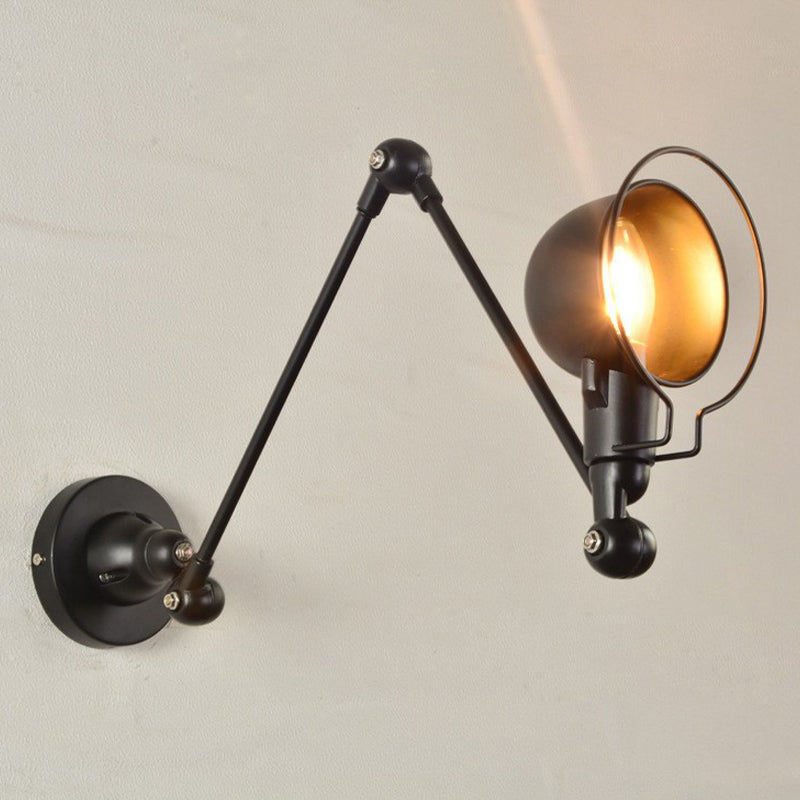 Modern Style Curved Arm Shape Wall Sconce Ceramic 1 Sconce Light in White/Black