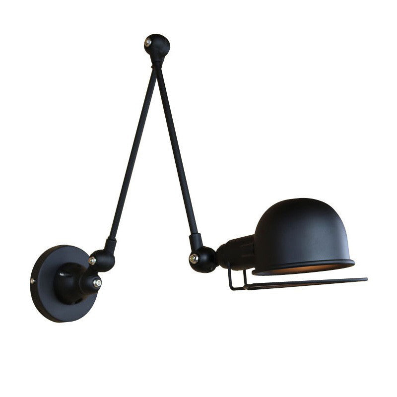 Modern Style Curved Arm Shape Wall Sconce Ceramic 1 Sconce Light in White/Black