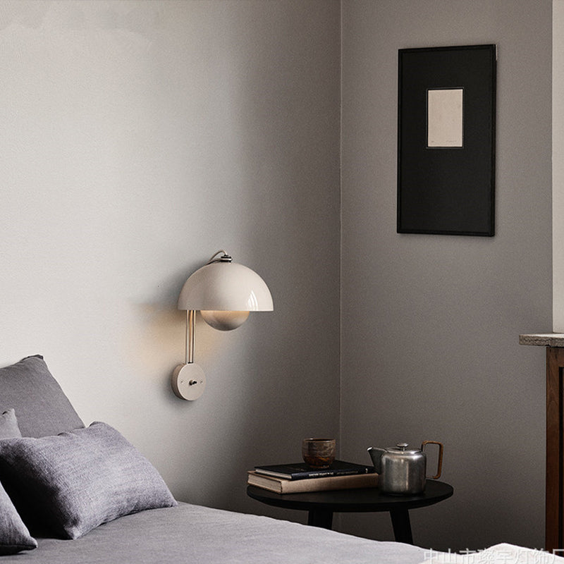 Modern Dome Wall Sconce Lighting Metal 1-Light Wall Sconces for Living Room