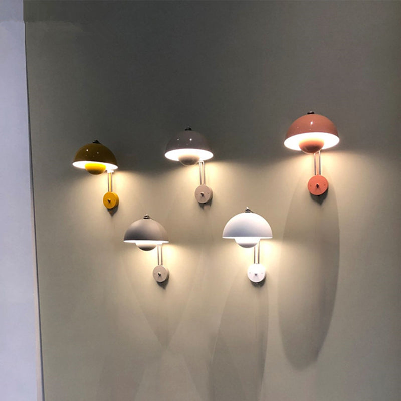 Modern Dome Wall Sconce Lighting Metal 1-Light Wall Sconces for Living Room