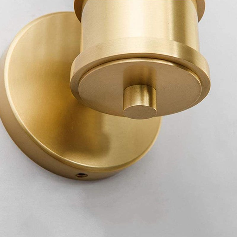 Crystal Half Cylinder Wall Lights Modern Style Multi Lights Wall Light Sconce in Brass