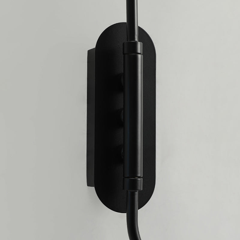 Black Modern Wall Sconce Geometric Shape Wall Light with Metal Shade for Living Room