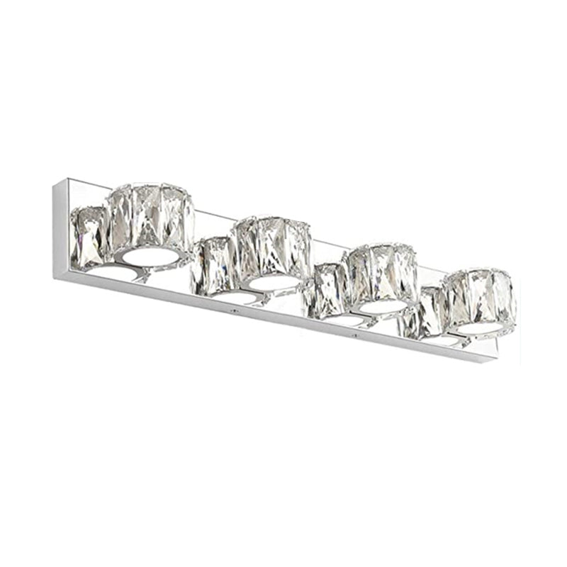 3/4/5/6-Light Chrome Modern Bathroom Vanity Light LED Metal Bath Bar