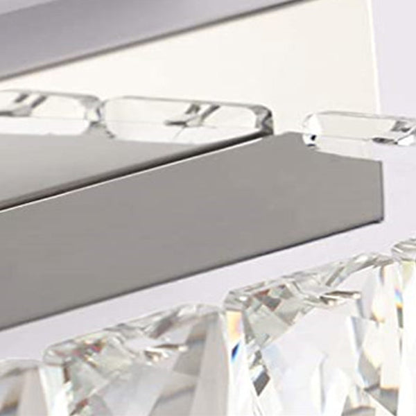 Single Chrome Modern Style Bathroom Vanity Light LED Crystal Bath Bar