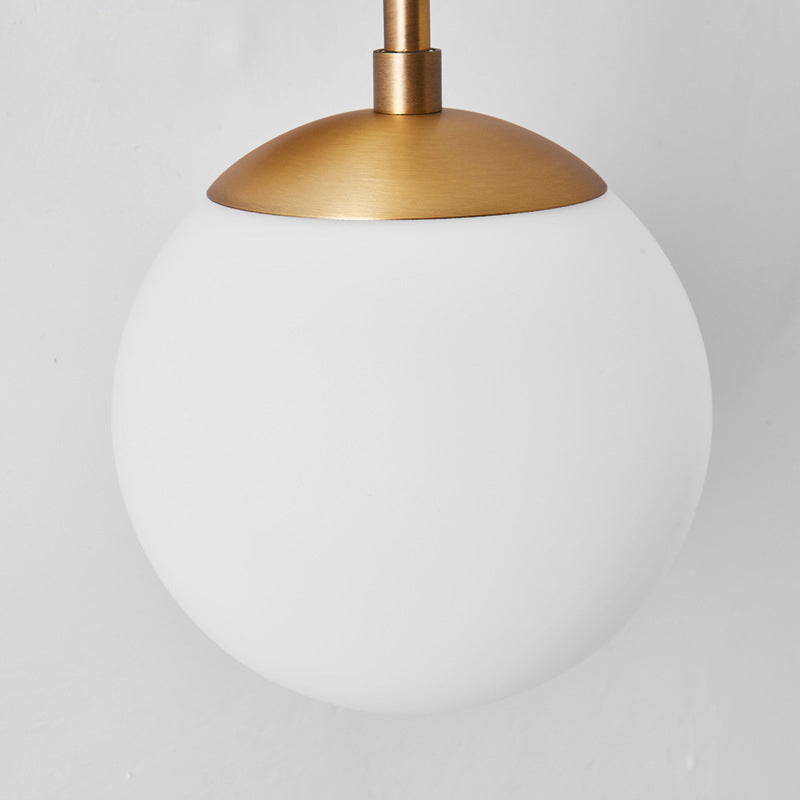 Contemporary Vanity Light Simple Glass Ball Shade Wall Light Sconce for Bathroom