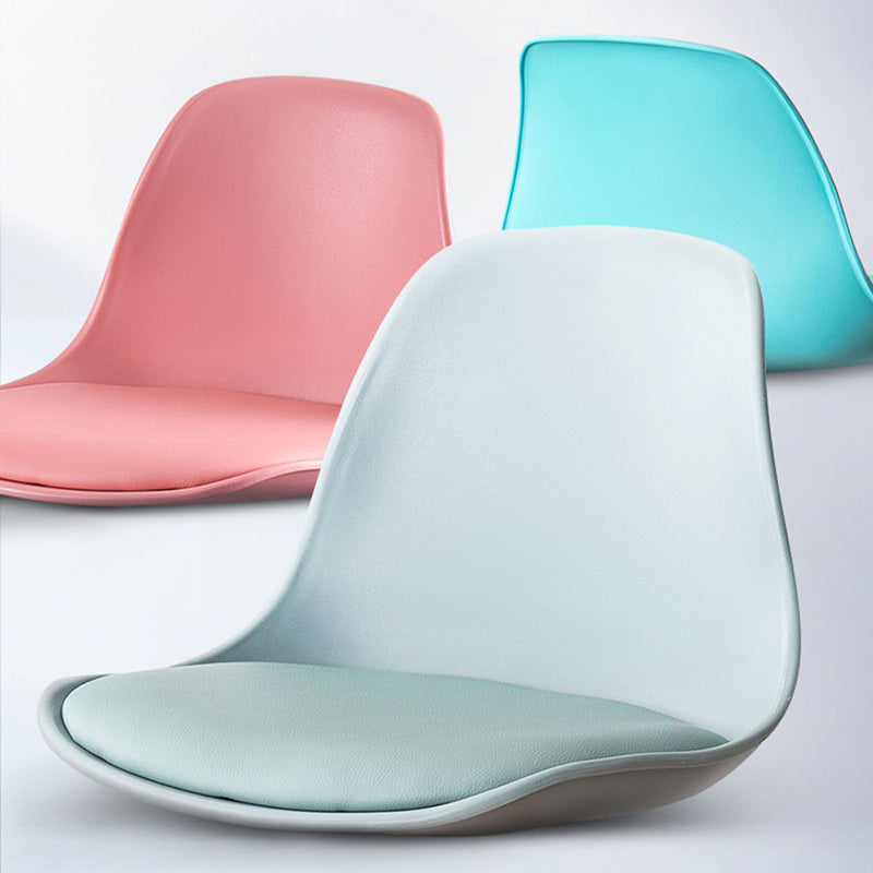 Contemporary Metal Barstool Faux Leather Footrest Adjustable Counter Stool