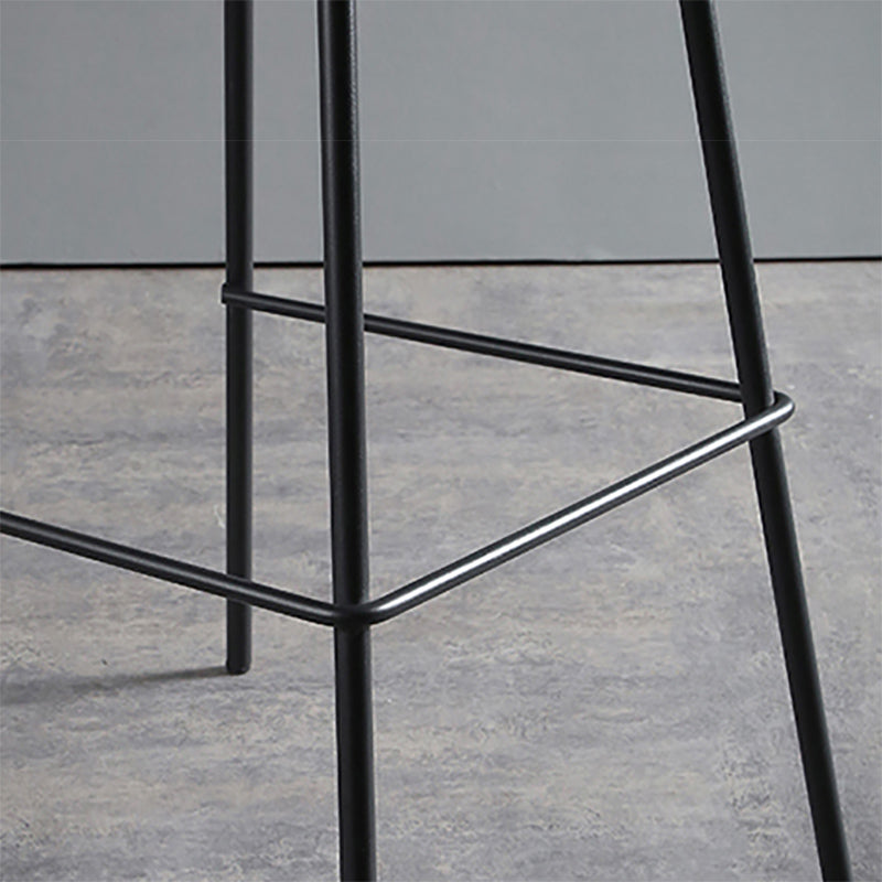 Modern Bucket Low Back Counter Chair Faux Leather Counter Bar Stool for Dining Room