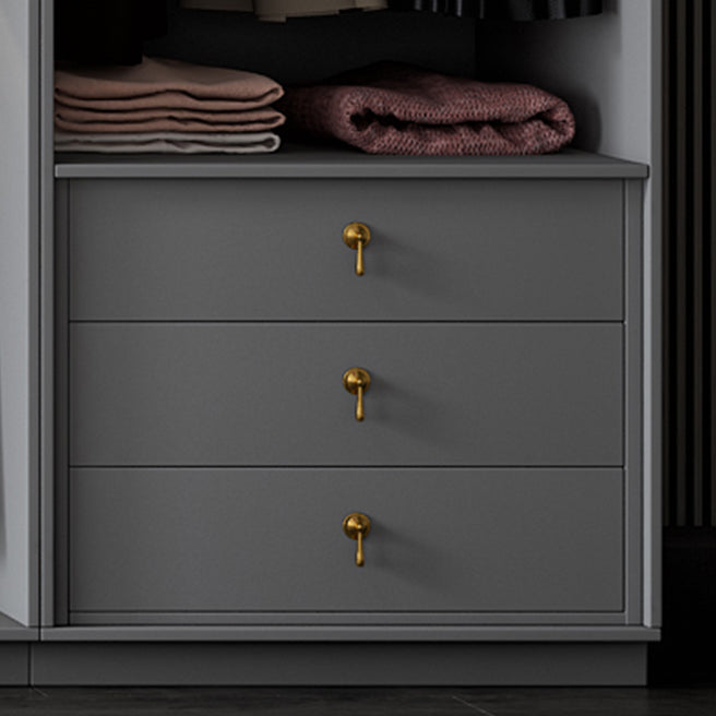 Black Manufactured Wood Cabinet with Glass Doors Modern Storage Cabinet