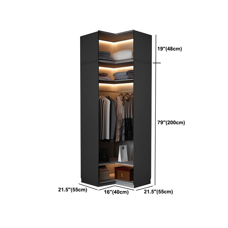 Black Manufactured Wood Cabinet with Glass Doors Modern Storage Cabinet