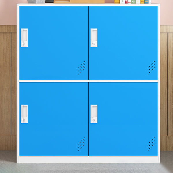 Contemporary Hinged Storage Cabinet Steel Non-Hanging Armoire