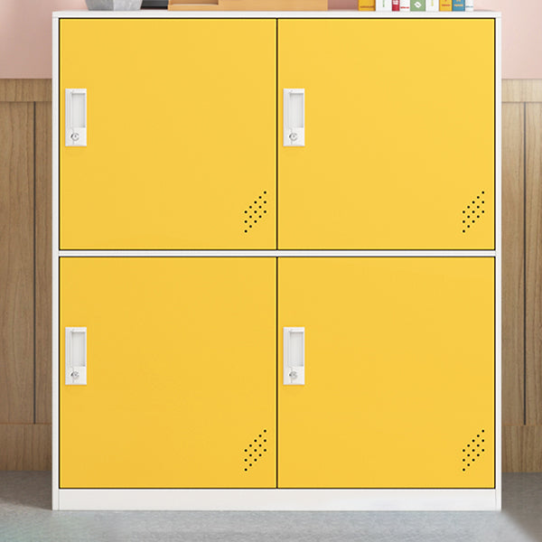 Contemporary Hinged Storage Cabinet Steel Non-Hanging Armoire