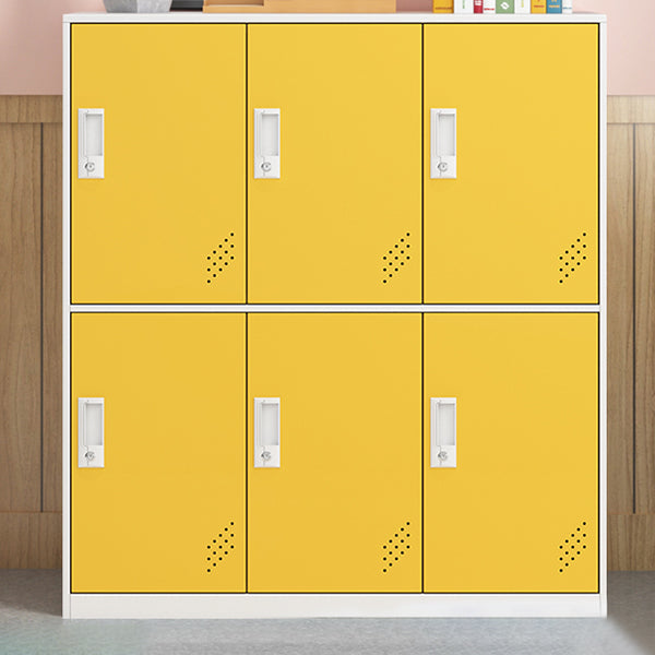 Contemporary Hinged Storage Cabinet Steel Non-Hanging Armoire