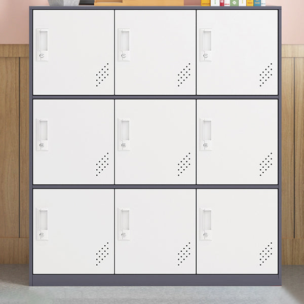 Contemporary Hinged Storage Cabinet Steel Non-Hanging Armoire