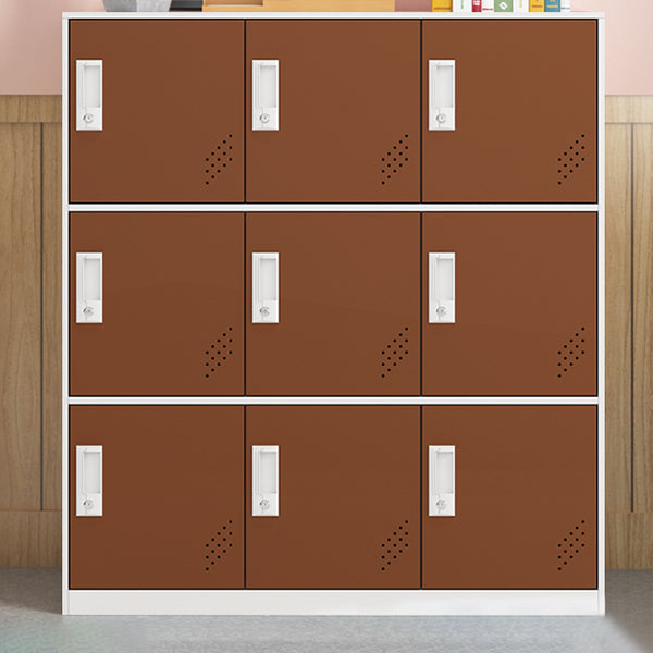 Contemporary Hinged Storage Cabinet Steel Non-Hanging Armoire