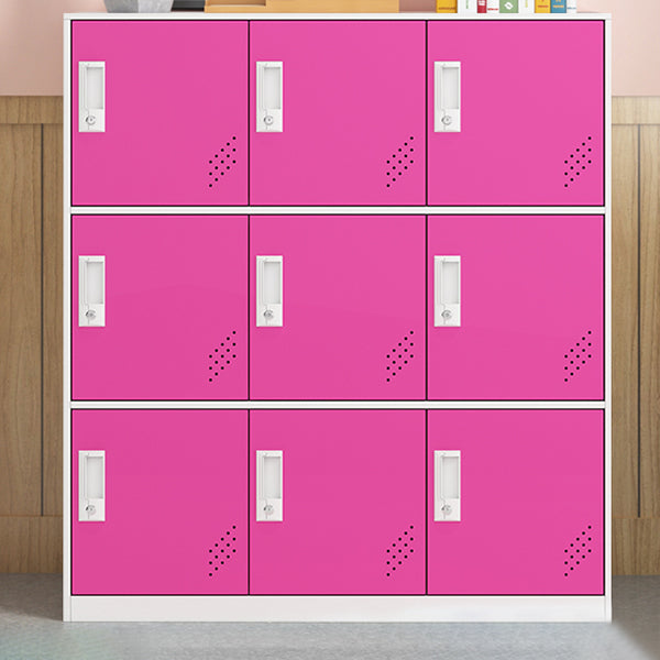 Contemporary Hinged Storage Cabinet Steel Non-Hanging Armoire