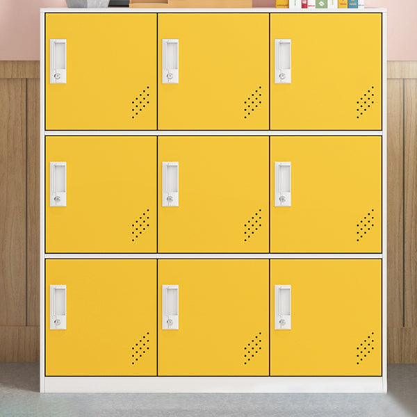 Contemporary Hinged Storage Cabinet Steel Non-Hanging Armoire