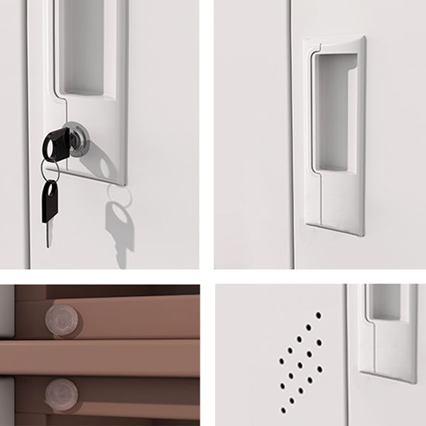 Non-Hanging Armoire Contemporary Steel Storage Cabinet for Home