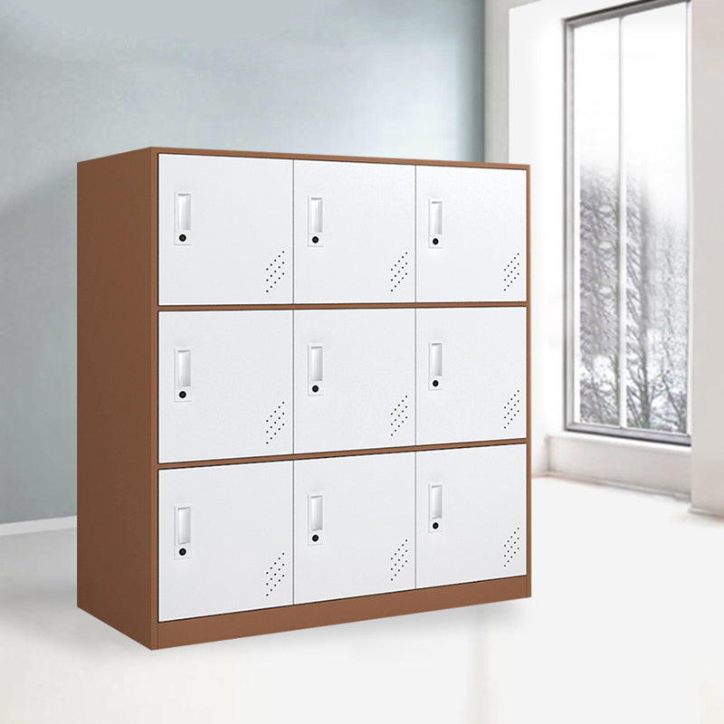 Non-Hanging Armoire Contemporary Steel Storage Cabinet for Home
