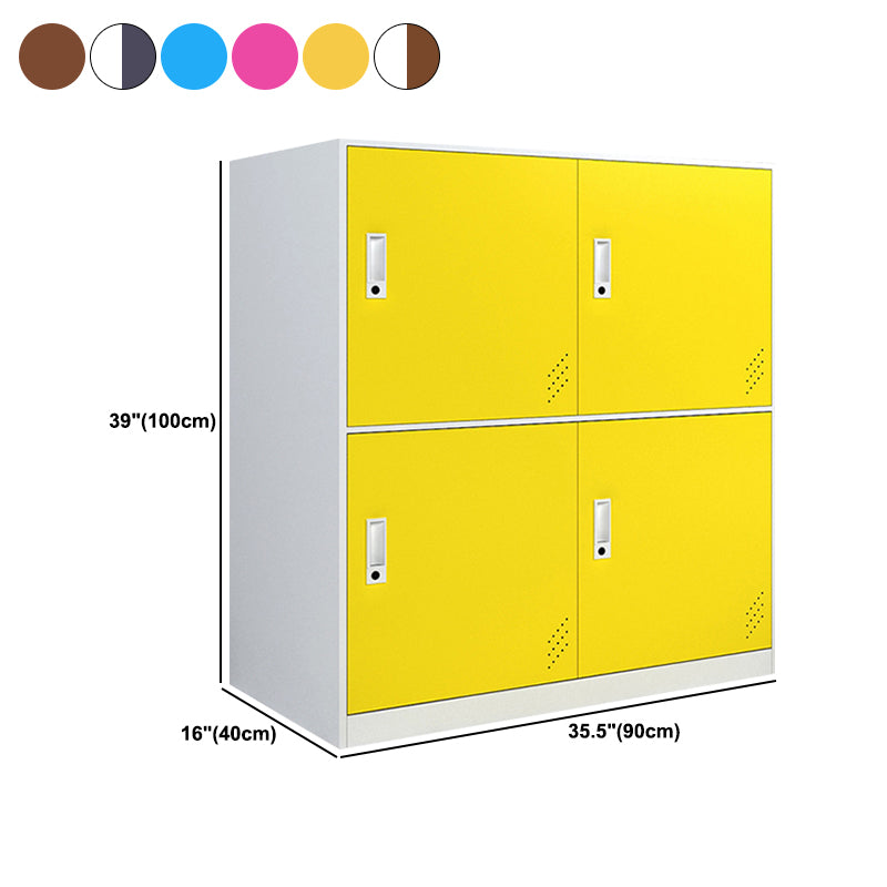 Non-Hanging Armoire Contemporary Steel Storage Cabinet for Home