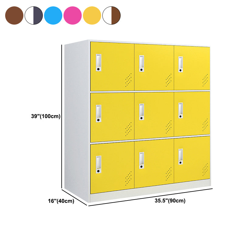 Non-Hanging Armoire Contemporary Steel Storage Cabinet for Home