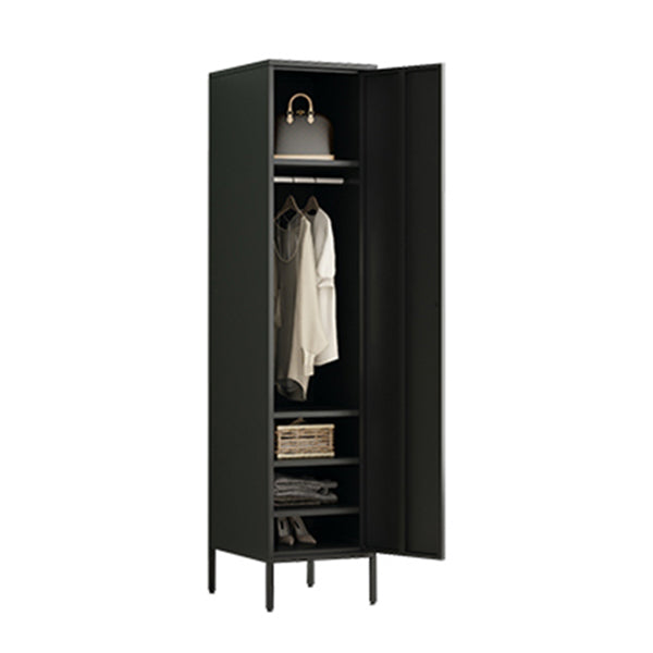 Modern Metal Storage Cabinet for Bedroom Matte Finish Cabinet with Hinged Door