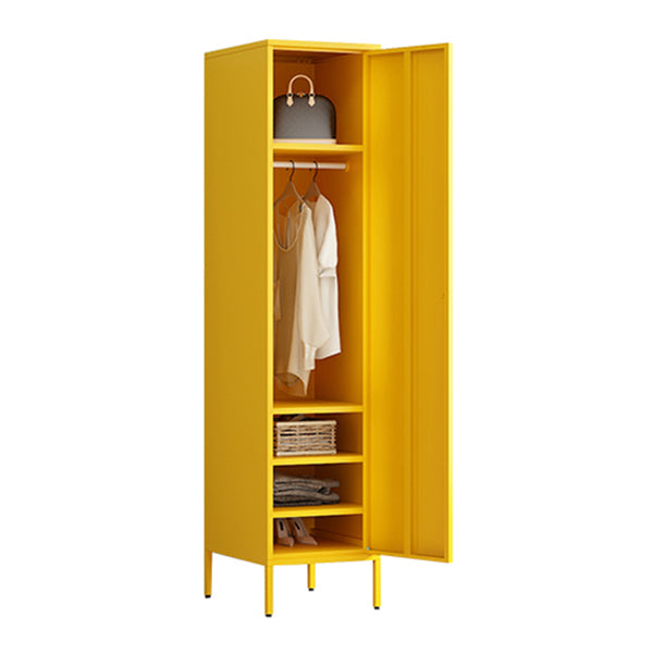 Modern Metal Storage Cabinet for Bedroom Matte Finish Cabinet with Hinged Door