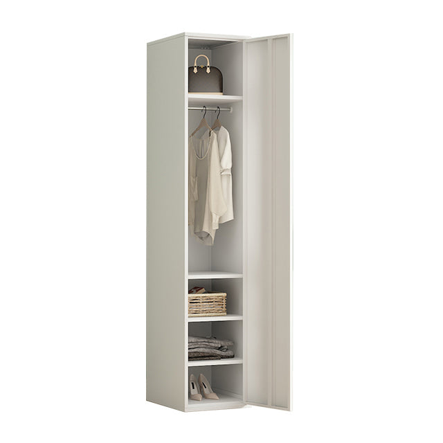 Modern Metal Storage Cabinet for Bedroom Matte Finish Cabinet with Hinged Door