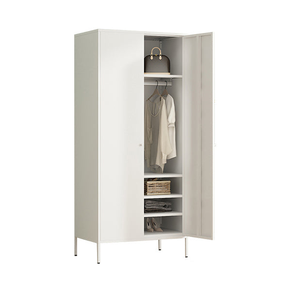Modern Metal Storage Cabinet for Bedroom Matte Finish Cabinet with Hinged Door