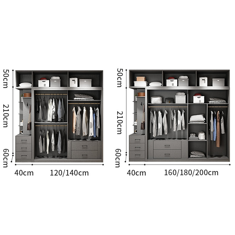 Modern Style Wooden Wardrobe White Colour Wardrobe Closet with Sliding Door