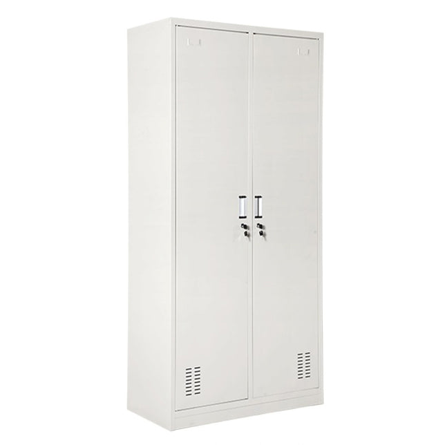 Gray Hinged Wardrobe Closet Contemporary Steel Wardrobe Cabinet