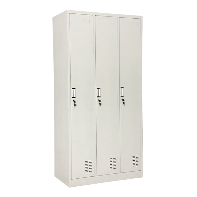 Gray Hinged Wardrobe Closet Contemporary Steel Wardrobe Cabinet