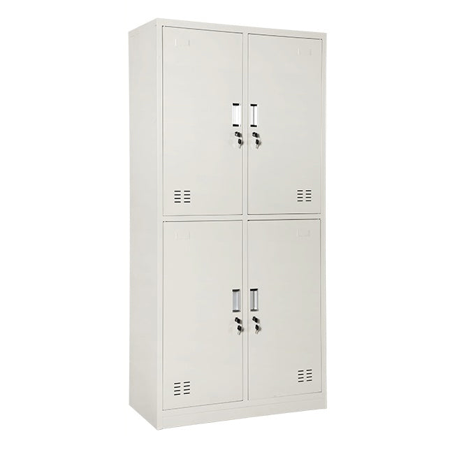 Gray Hinged Wardrobe Closet Contemporary Steel Wardrobe Cabinet