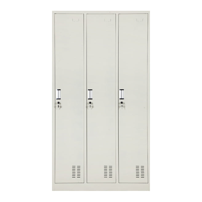 Gray Hinged Wardrobe Closet Contemporary Steel Wardrobe Cabinet